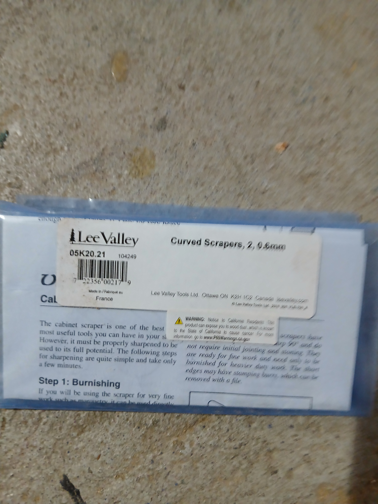 Lee Valley Veritas Cabinet Scrapers, Curved Scrapers