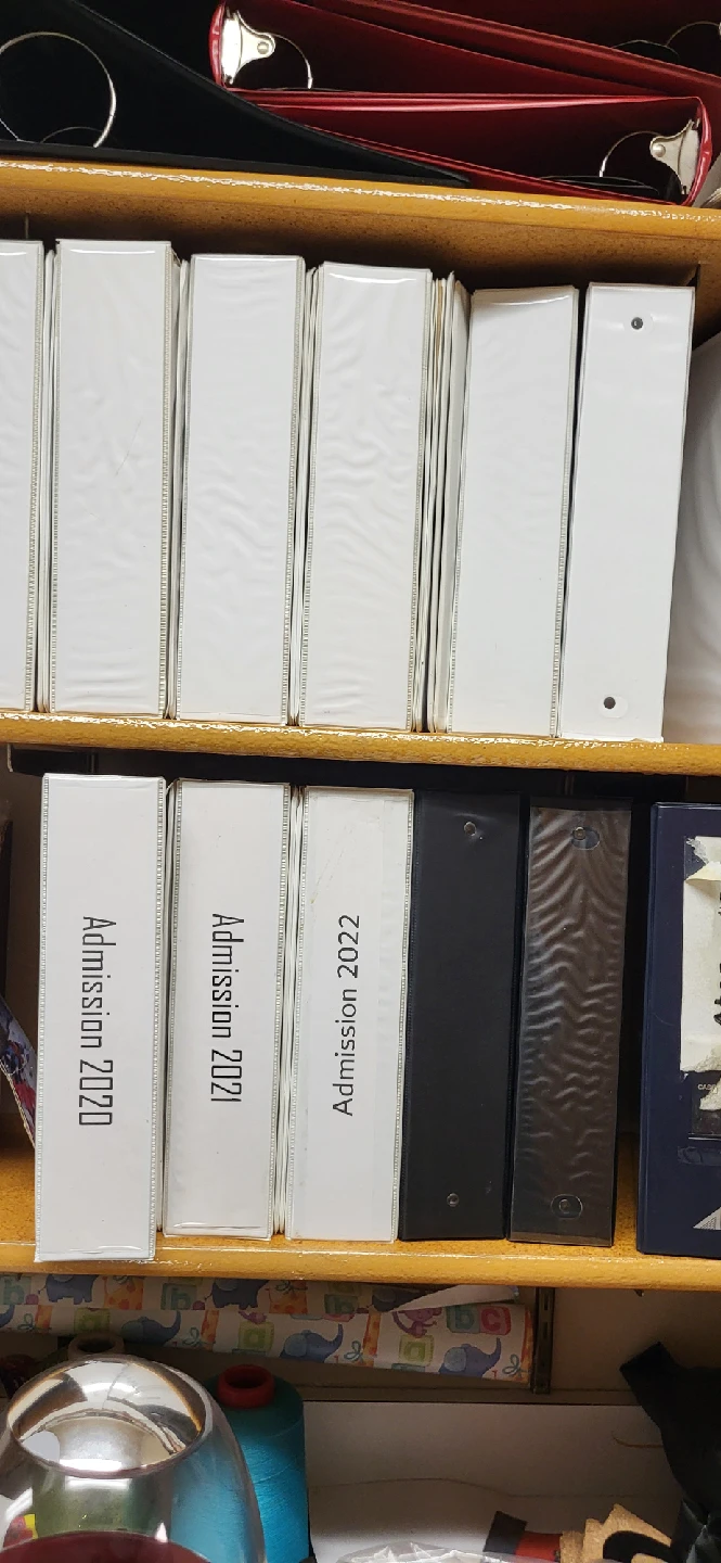 Lots of White Ring Binders