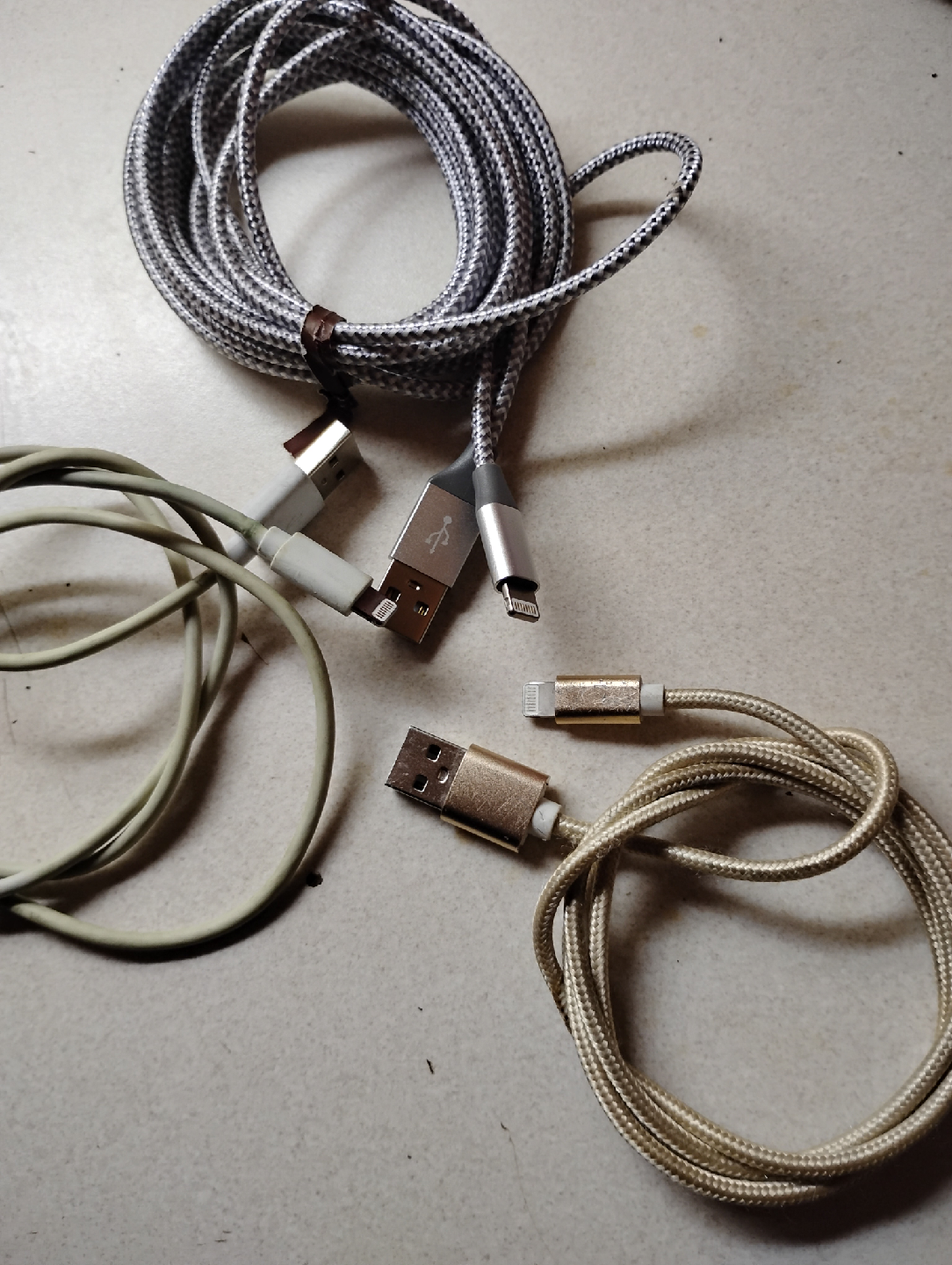 Assorted Apple iPhone USB cables