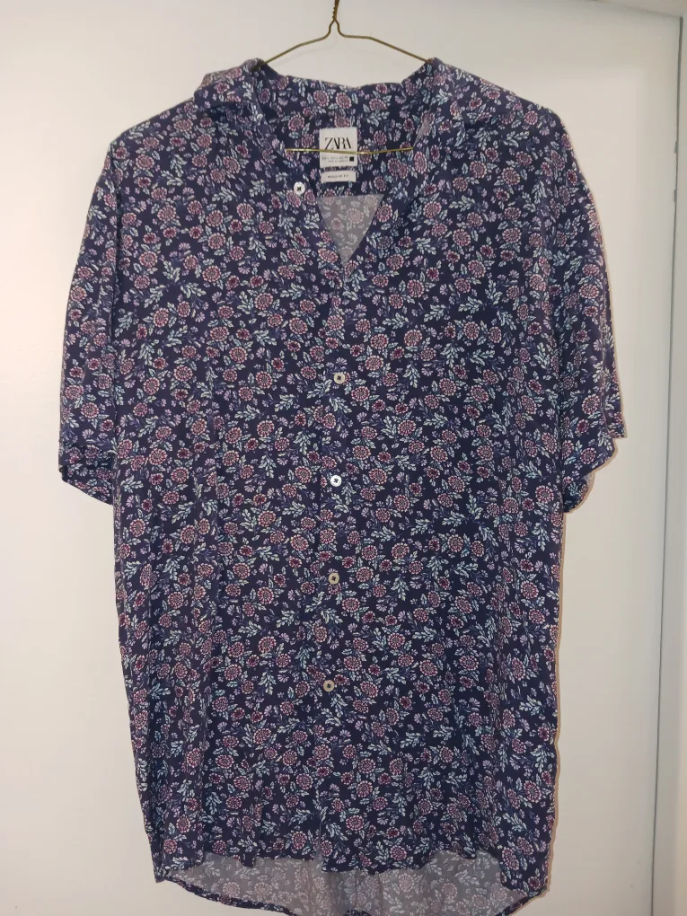 Zara Floral Print Shirt - Size EUR 40 / US 8 thumbnail