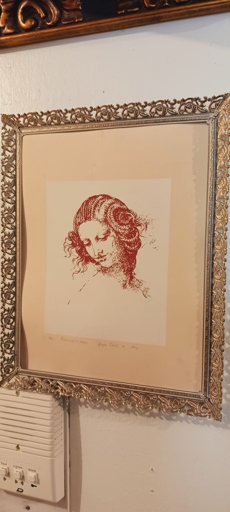 Framed Leonardo's Leda Print by Joyce Cutler Shaw