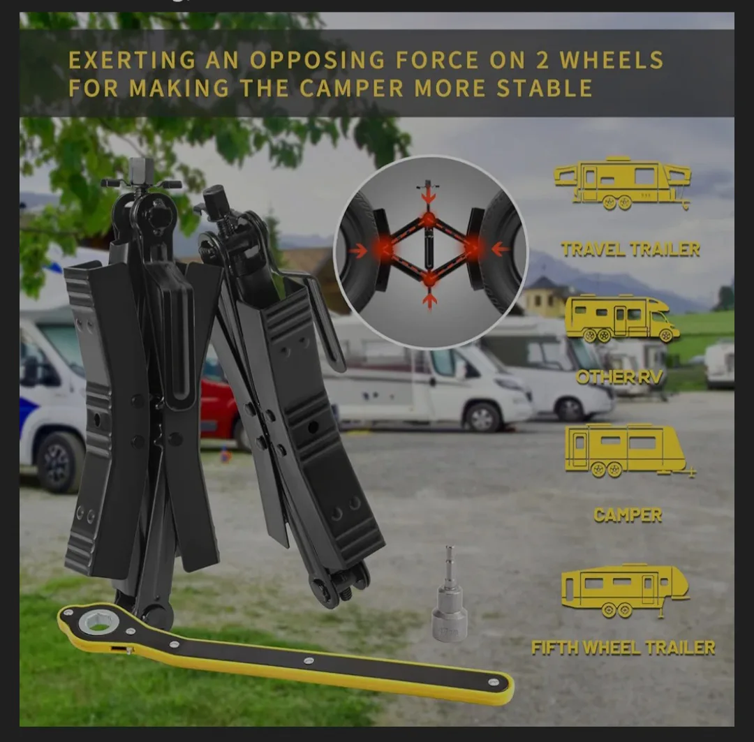 Camper RV Wheel Chock Stabilizer image indicator(7)