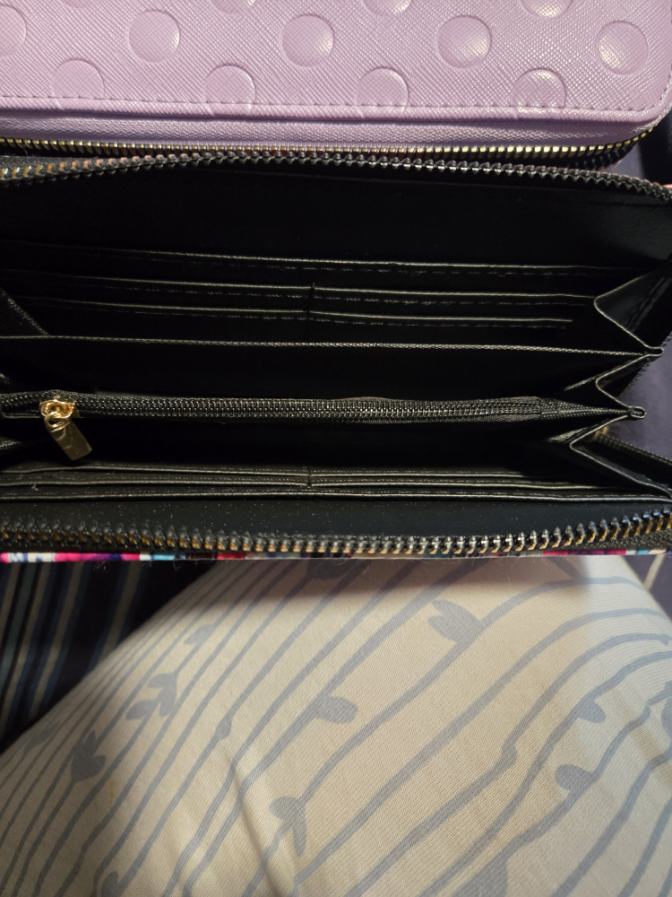 Floral Pattern Wallet with Wrist Strap - photo 2