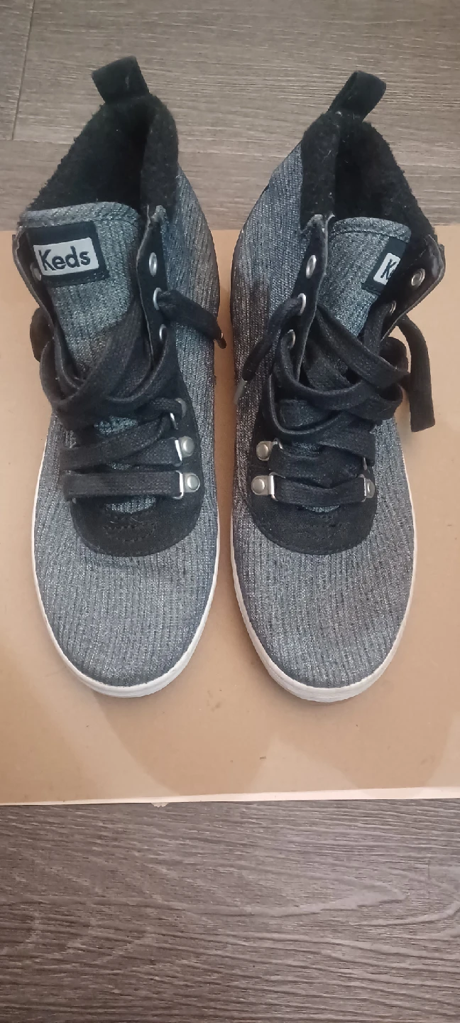 Keds Grey High-Top Sneakers, Size 7
