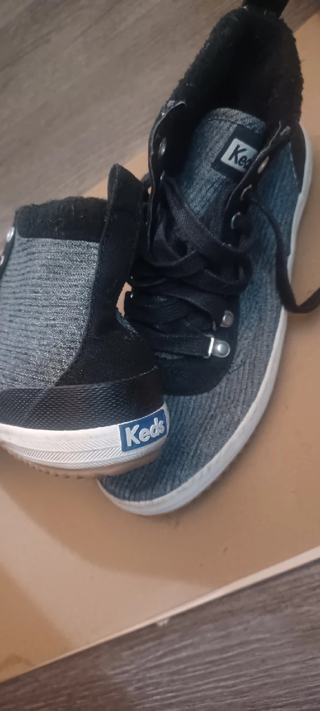 Keds Grey High-Top Sneakers, Size 7 - photo 2