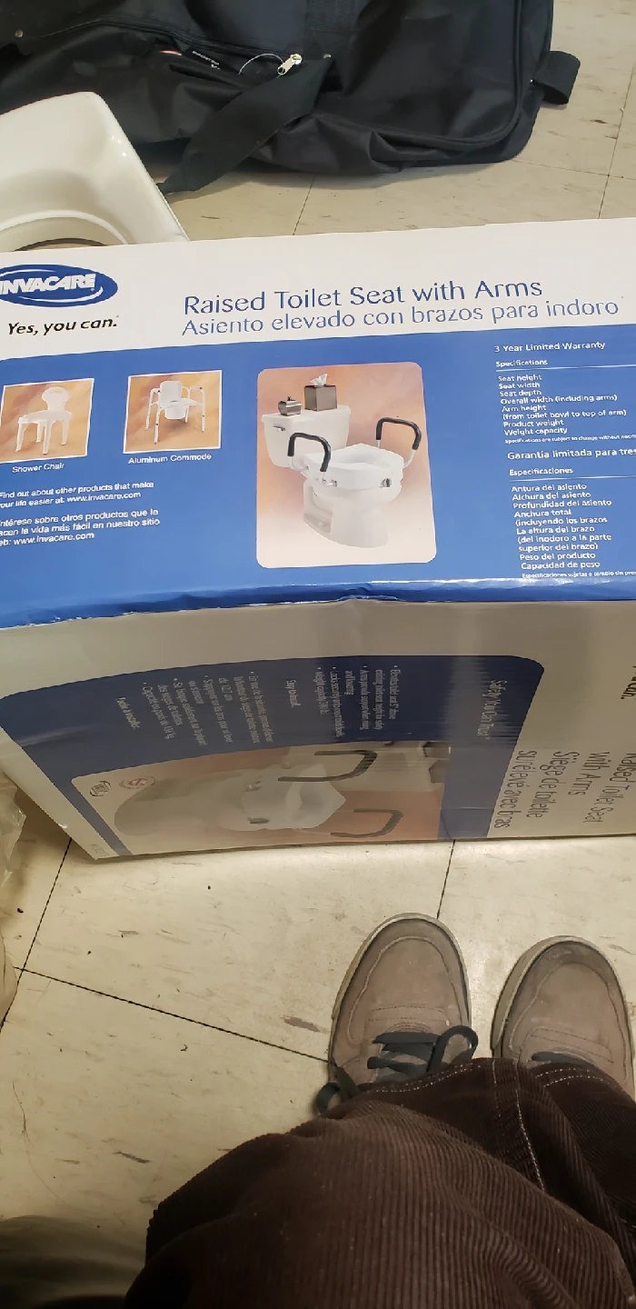 Invacare Raised Toilet Seat with Arms - photo 2