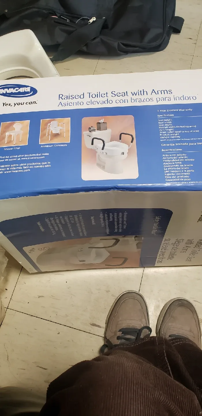 Invacare Raised Toilet Seat with Arms image indicator(2)