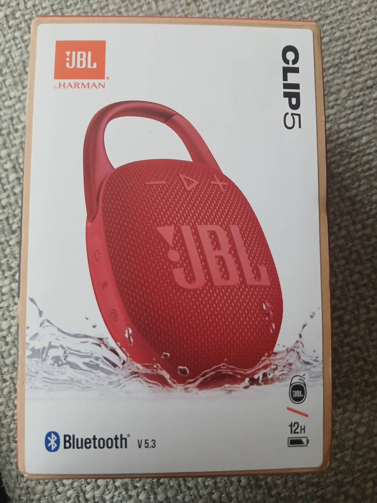 New JBL Clip 5 Portable Bluetooth Speaker - Red