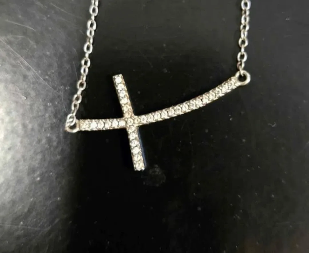 Sterling Silver 925 Crystal Pendant Necklace