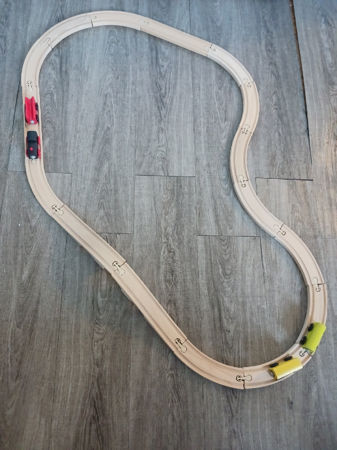 Wooden Train Set with Tracks