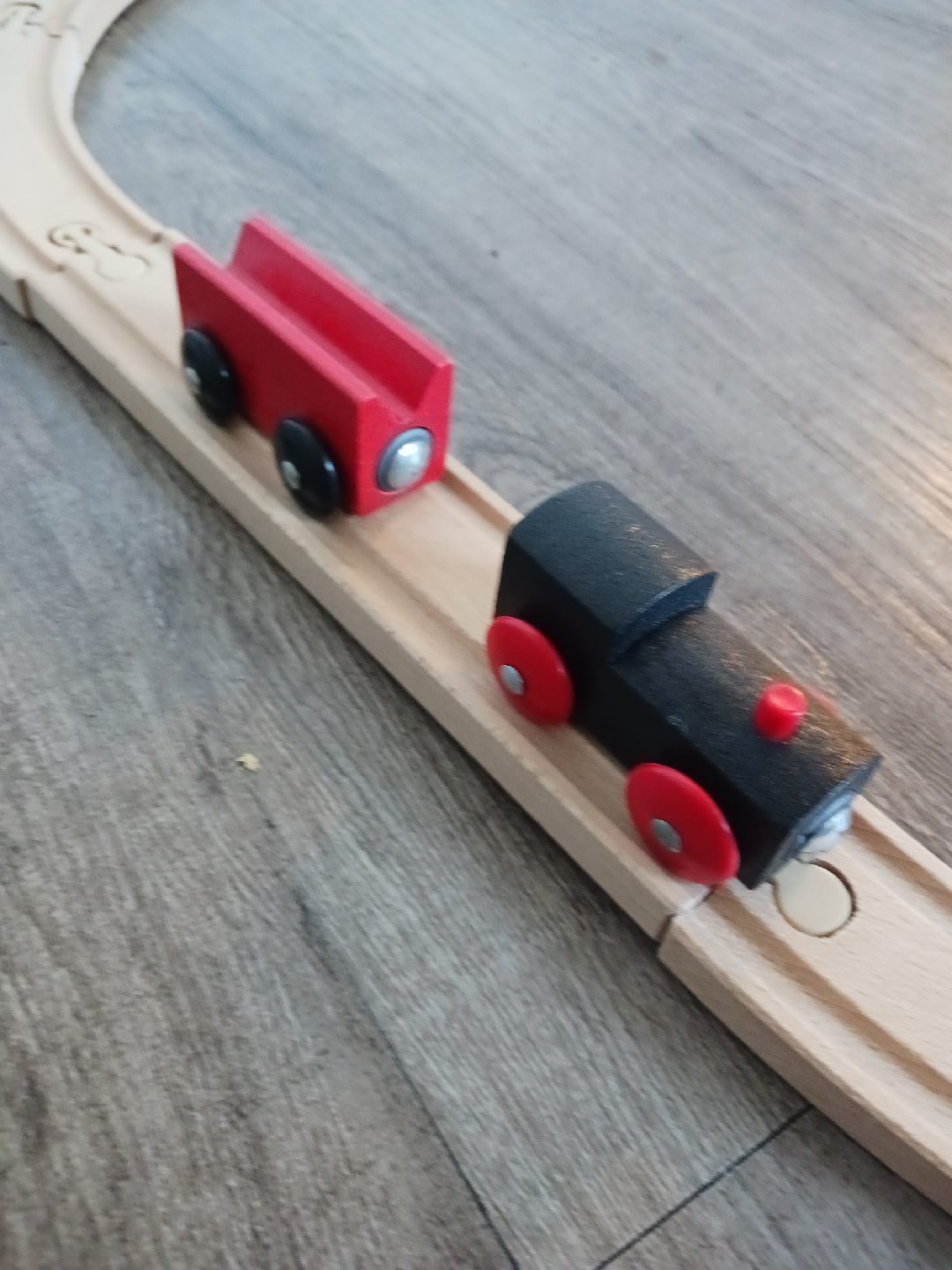 Wooden Train Set with Tracks - photo 2