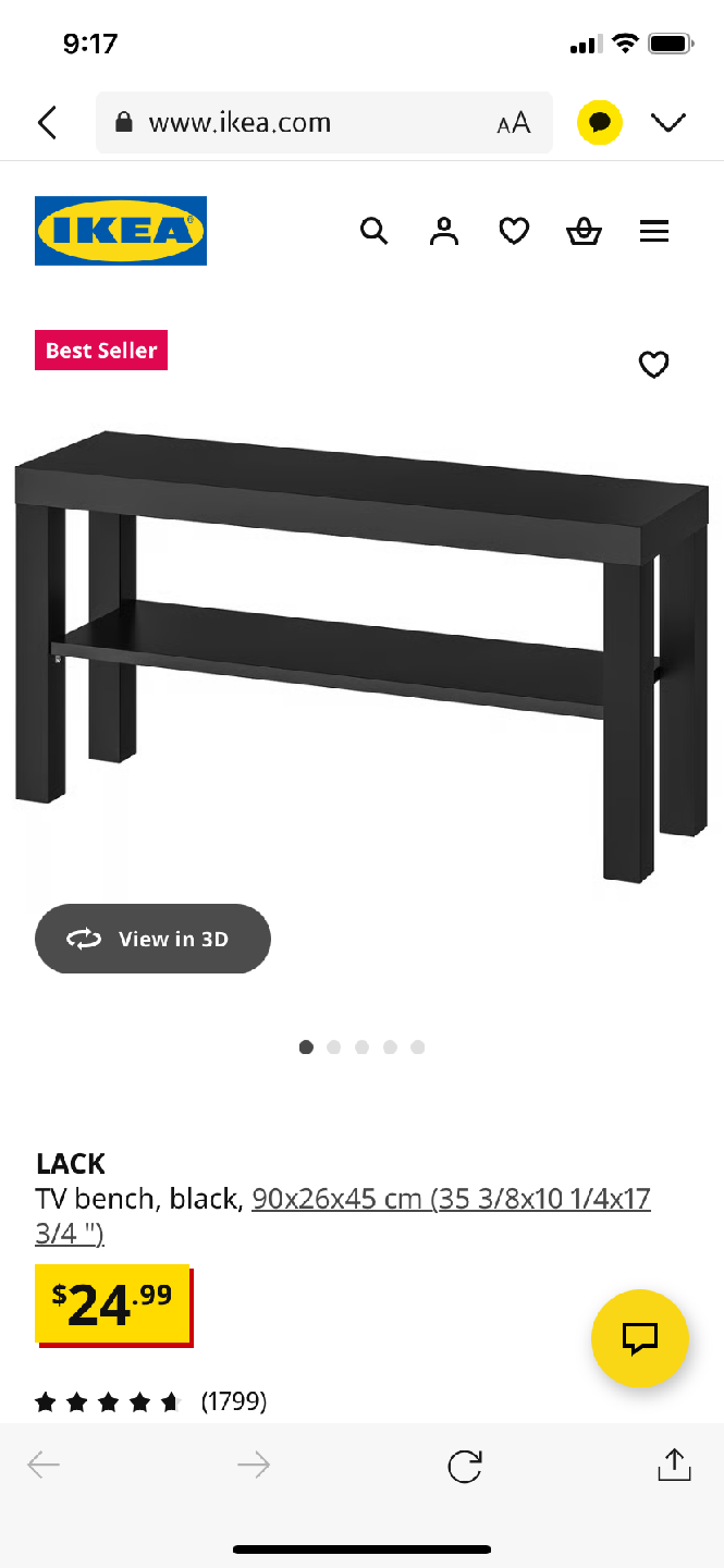 IKEA LACK TV Bench - White - 90x26x45 cm - photo 3
