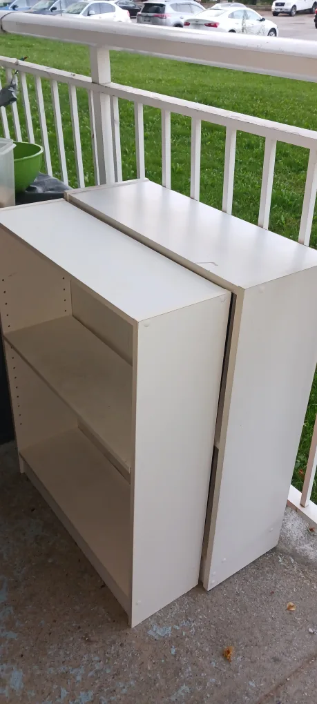 Pair of White Bookshelves $15 each image indicator(3)