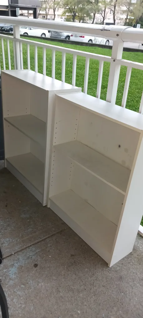 Pair of White Bookshelves $15 each image indicator(4)