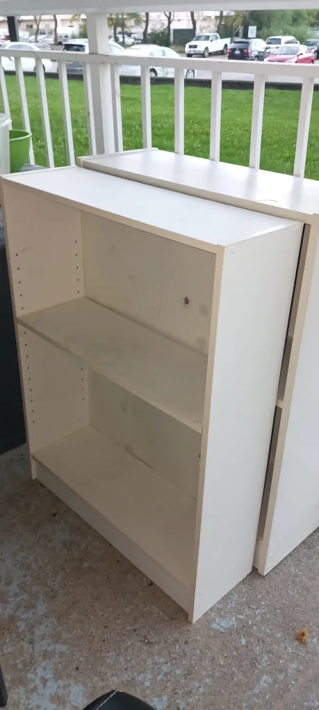 Pair of White Bookshelves $15 each image indicator(6)