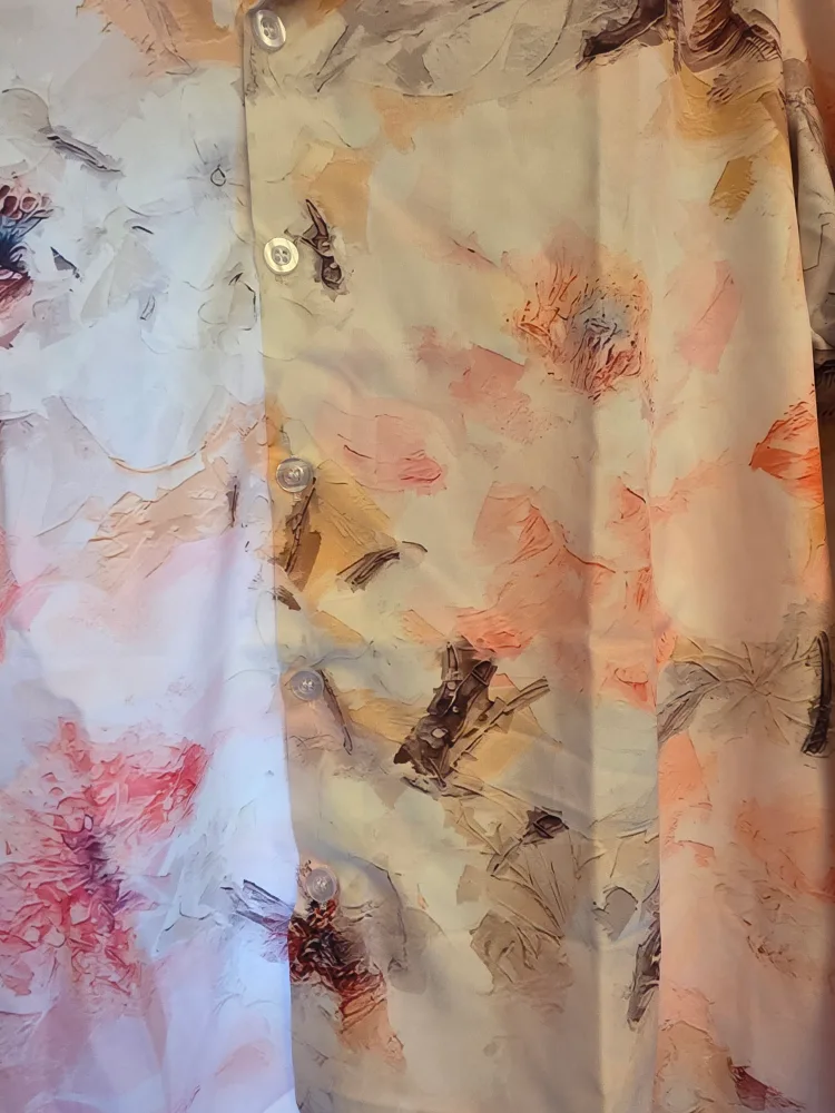 Floral Print Button-Up Shirt - XL image indicator(3)