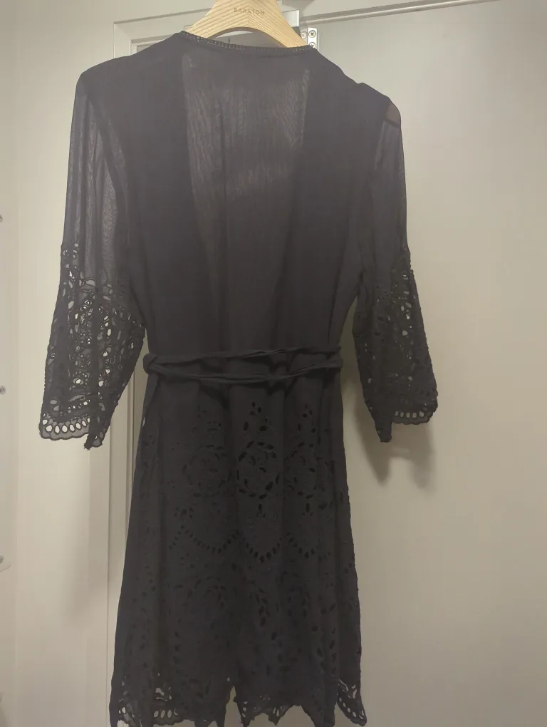 AllSaints Navy Viscose Wrap Dress - UK 10 / US 6 image indicator(2)