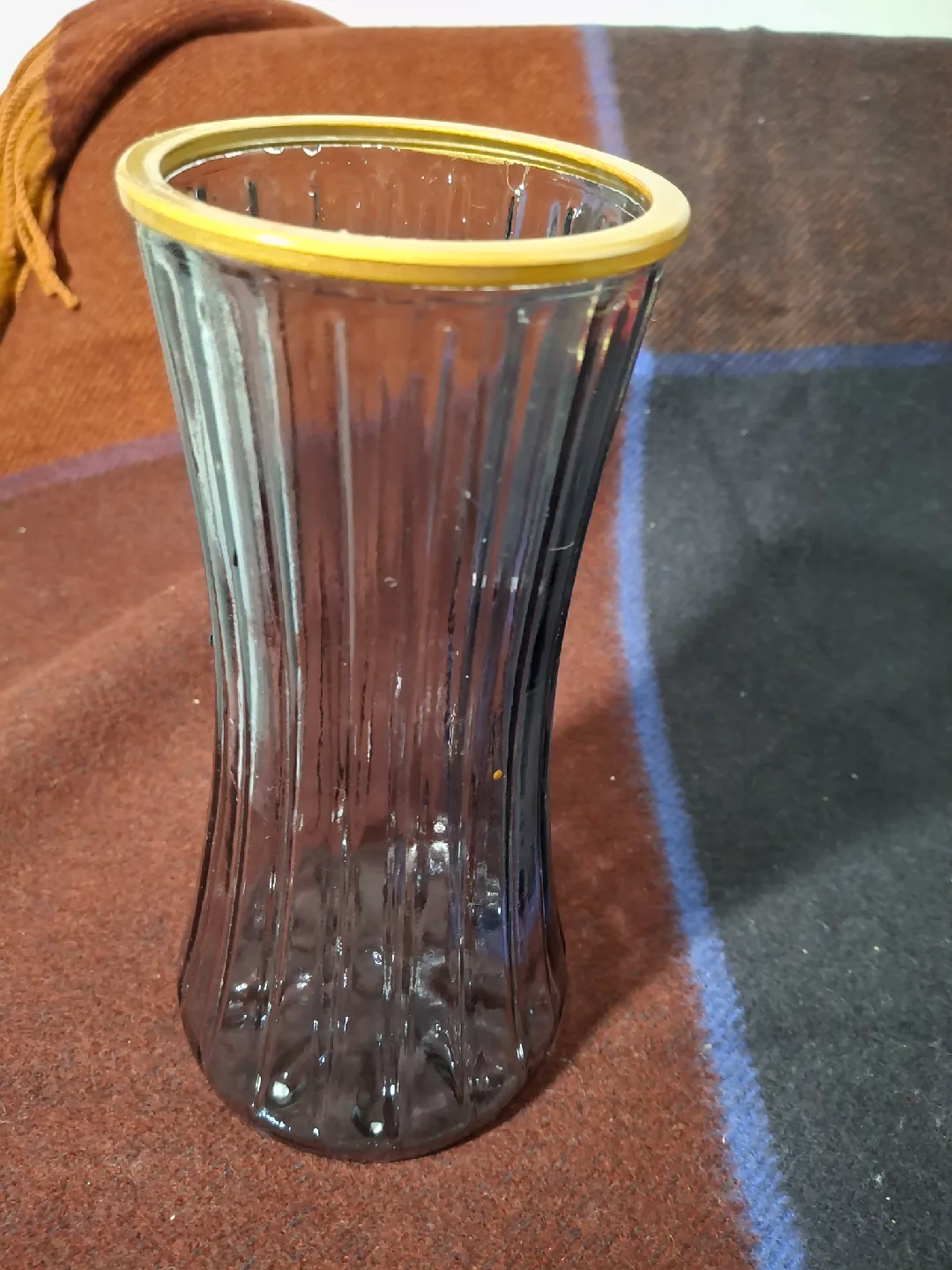 Glass Vase with Gold Rim thumbnail