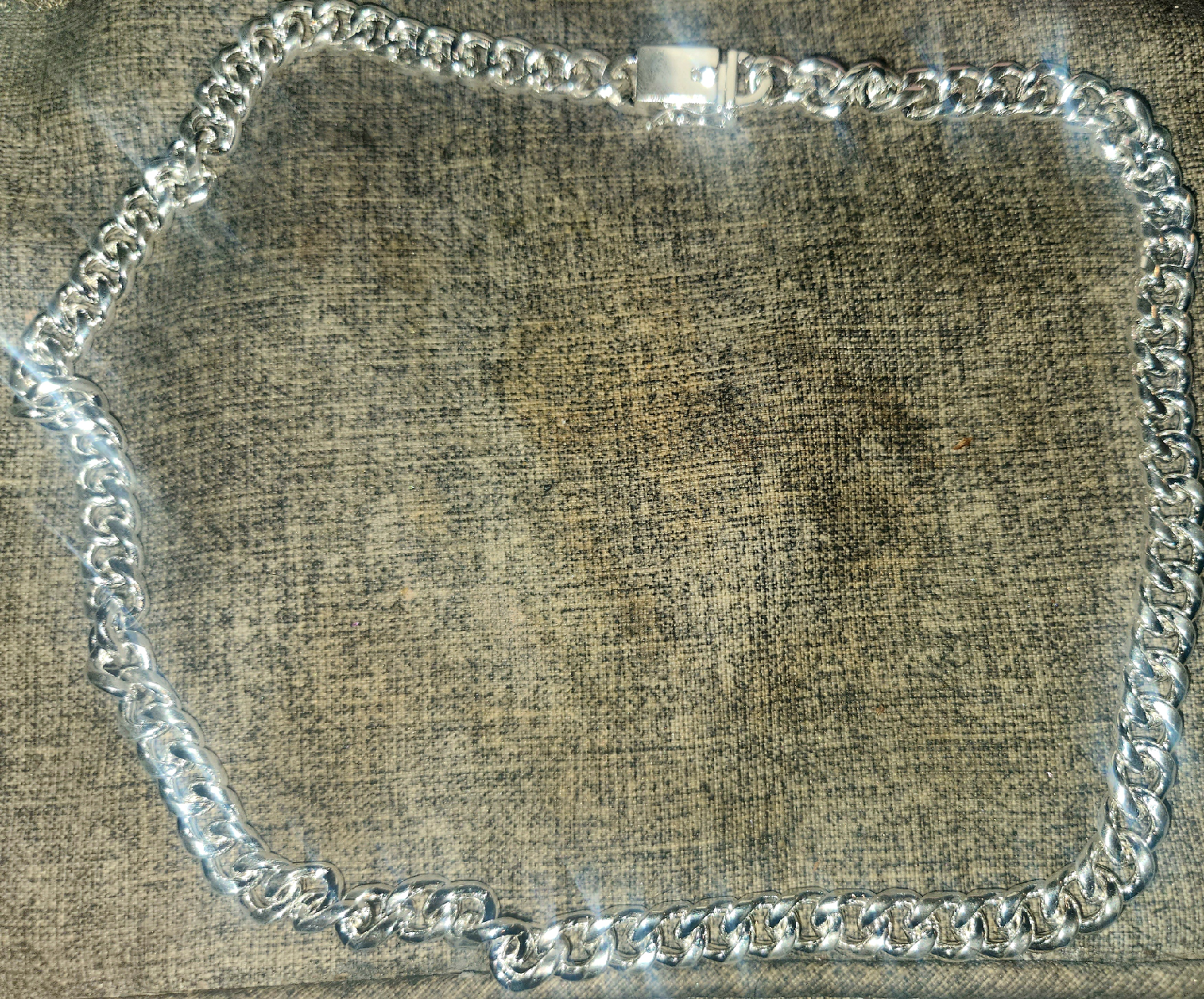 Curb Chain Necklace Not Real Silver