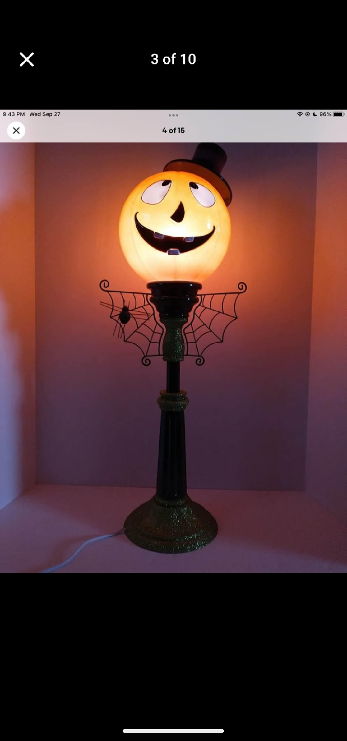 Cracker Barrel Lighted Pumpkin Post Lamp Halloween Adj Up To 36" - photo 4