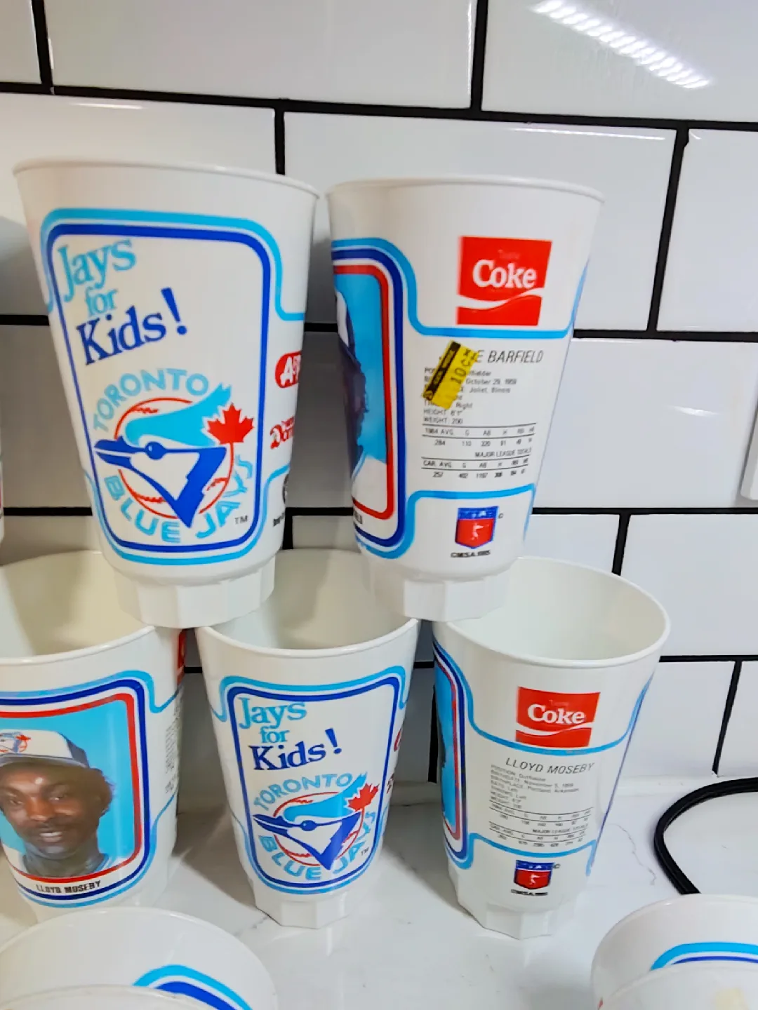 Vintage Rare 1985 Blue Jays Deadstock A&P Coke Cups x36 image indicator(3)