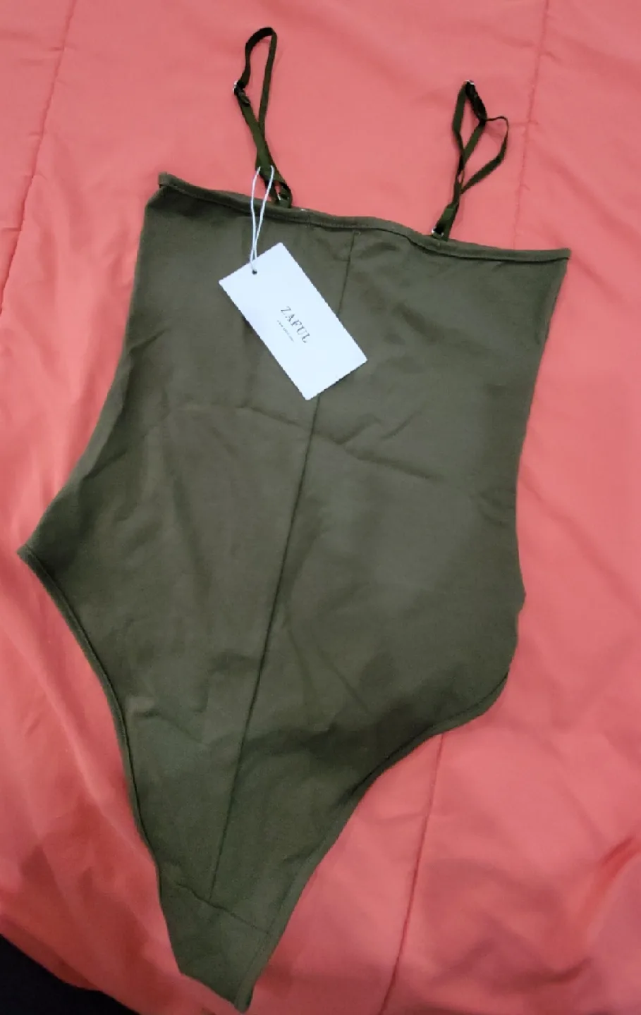 Zaful Olive Green Bodysuit image indicator(2)