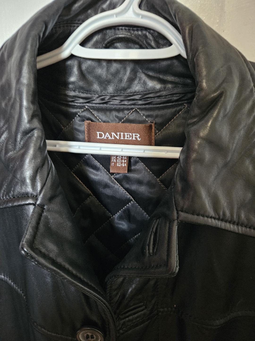 Danier Black Leather Jacket - Size 42 - photo 3