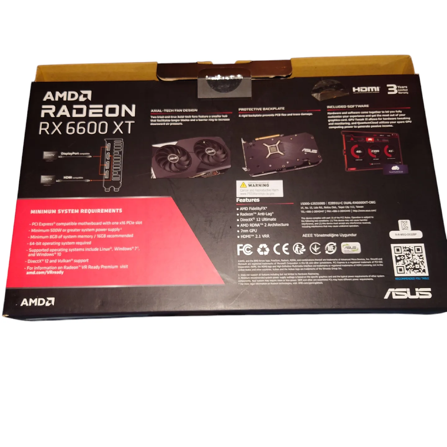 Graphics Card ASUS Dual Radeon RX 6600 XT OC Edition 8GB GDDR6 image indicator(5)