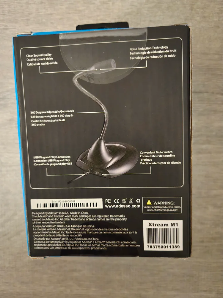 Adesso Xtream M1 USB Desktop Microphone - New image indicator(2)