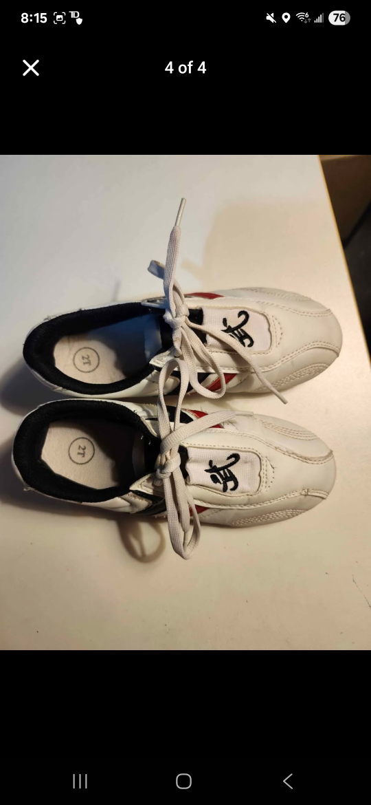 Tae Kwon Do Uniform & Shoes Size 00/30 & 2T - photo 3