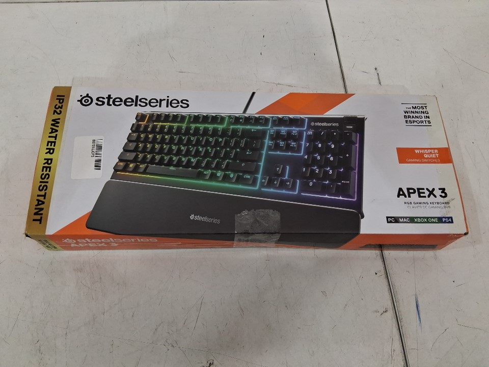 SteelSeries Apex 3 RGB Gaming Keyboard - New