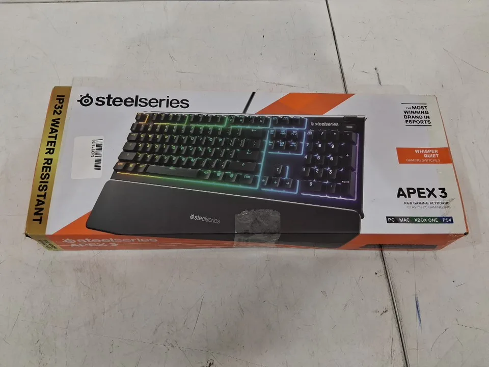 SteelSeries Apex 3 RGB Gaming Keyboard - New