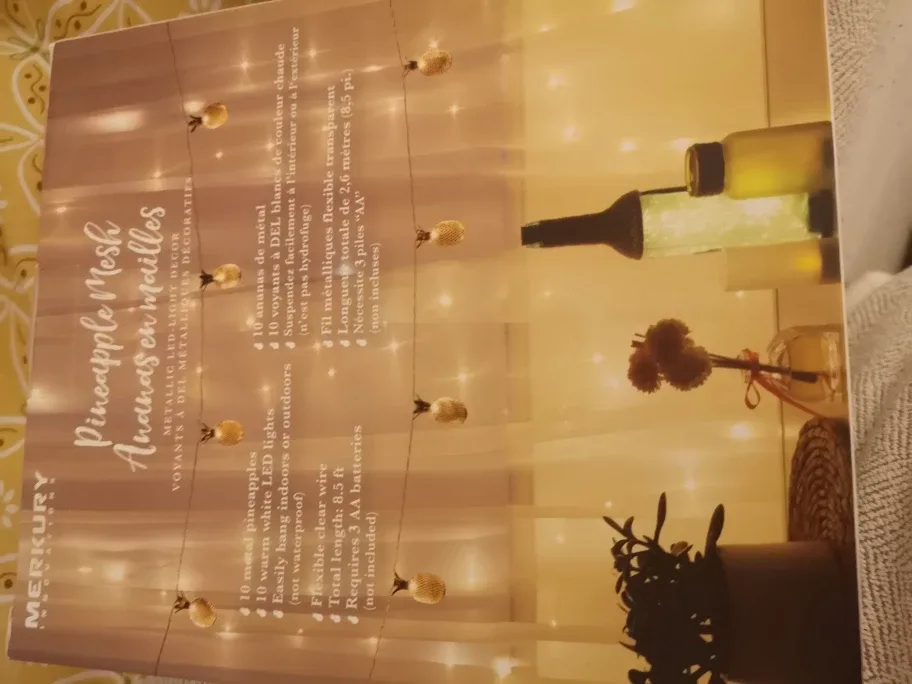 Merkury Innovations Pineapple Mesh String Lights - New image indicator(2)