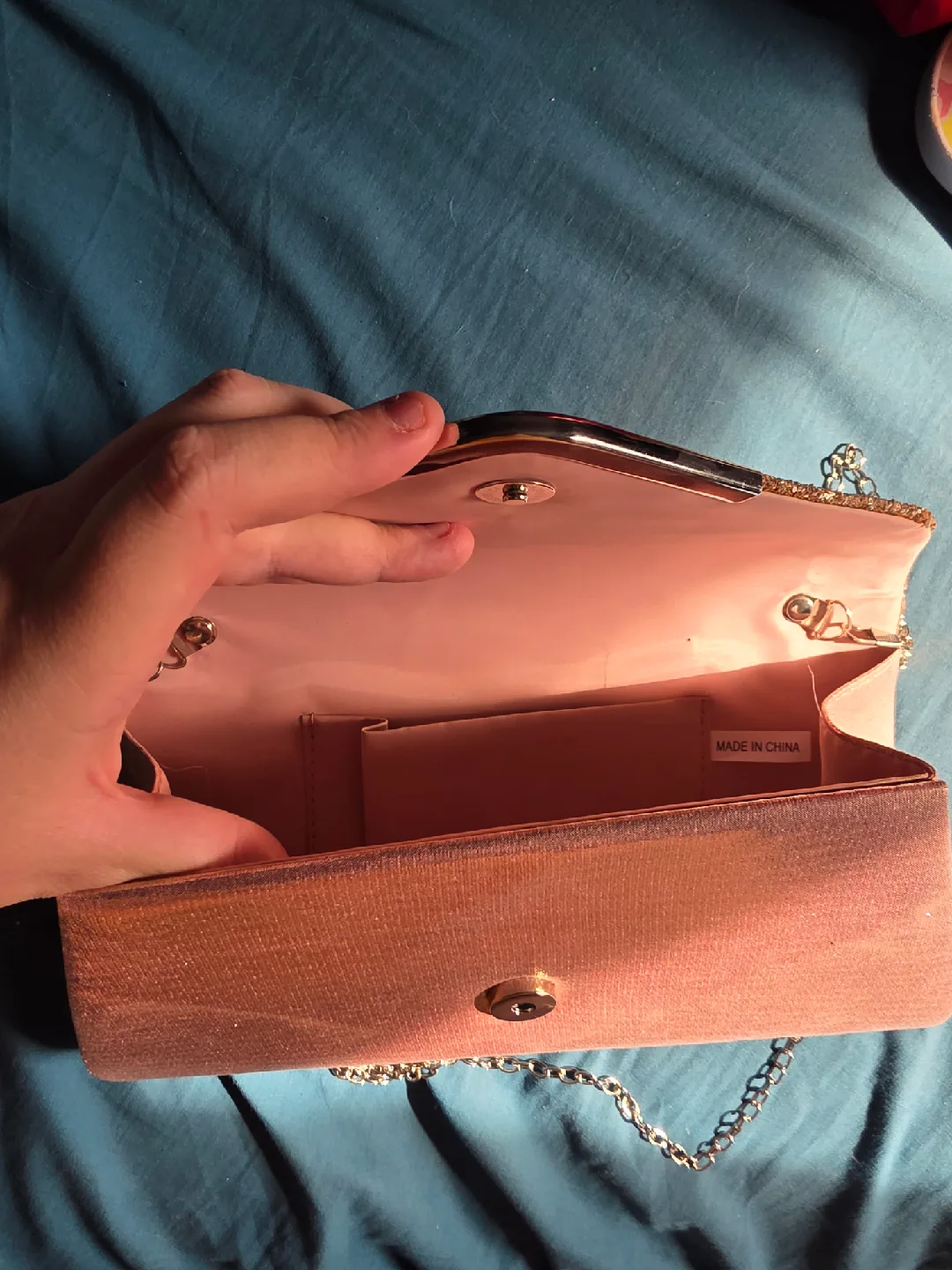 Sparkly Clutch Purse - Rose Gold image indicator(2)
