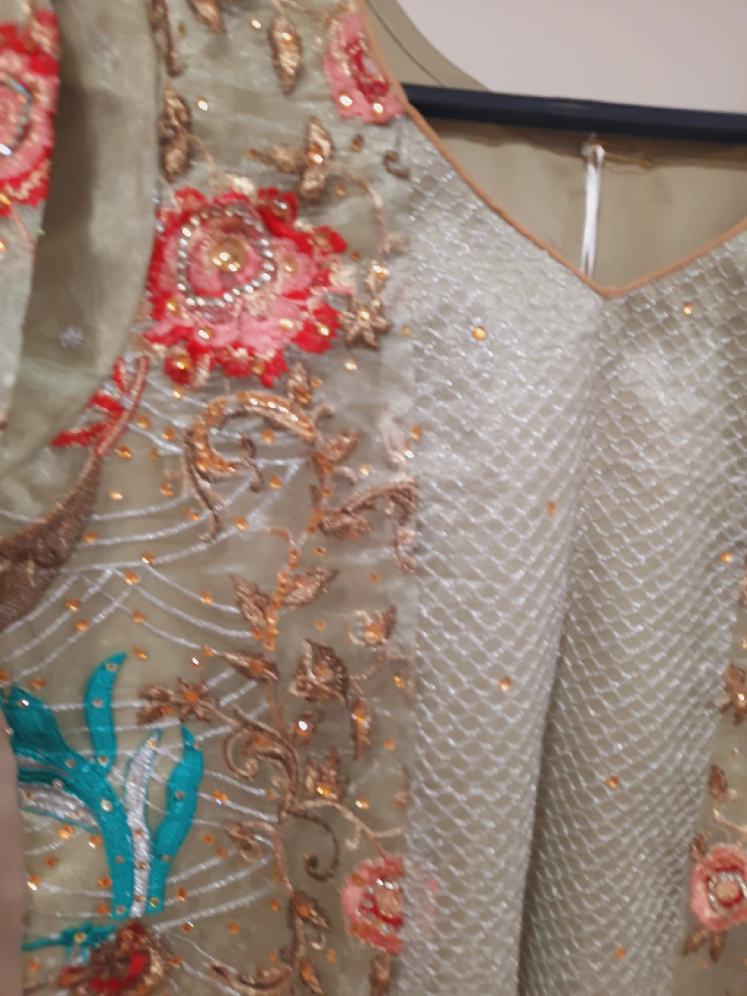 chiffon dresses Floral Embroidered Salwar Kameez Suit - photo 2