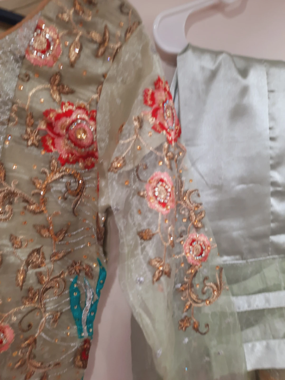 chiffon dresses Floral Embroidered Salwar Kameez Suit - photo 4