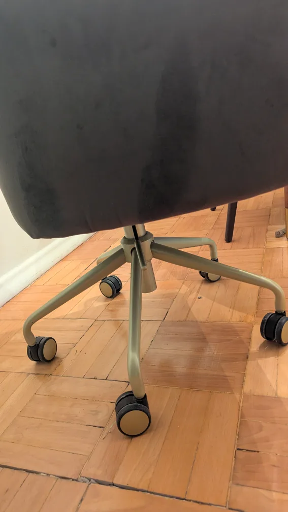 Olive Green Velvet Swivel Office Chair image indicator(6)