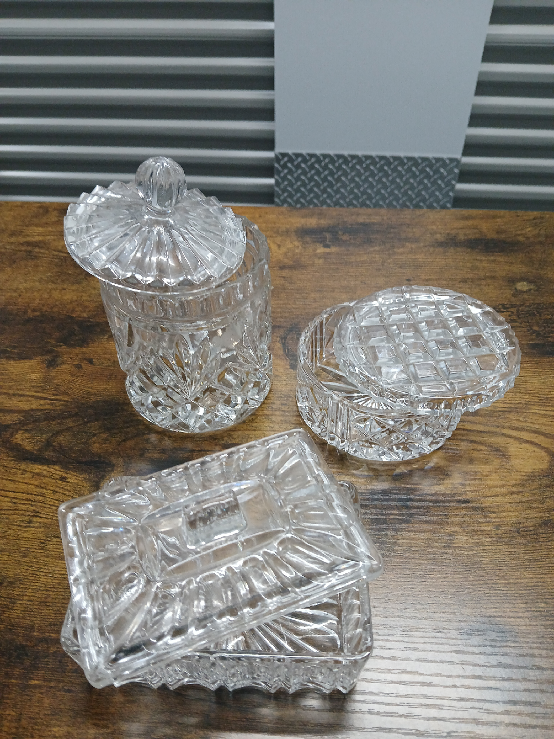 Crystal Glass Trinket Dish Set - photo 2