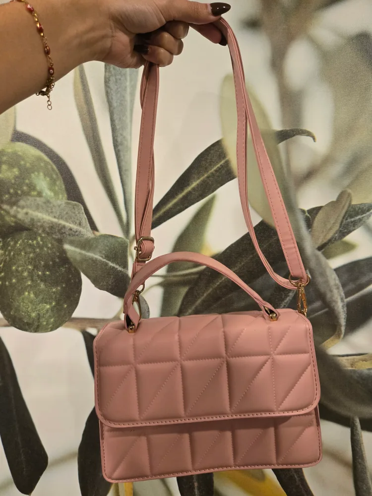 Pink Quilted Shoulder Bag image indicator(2)