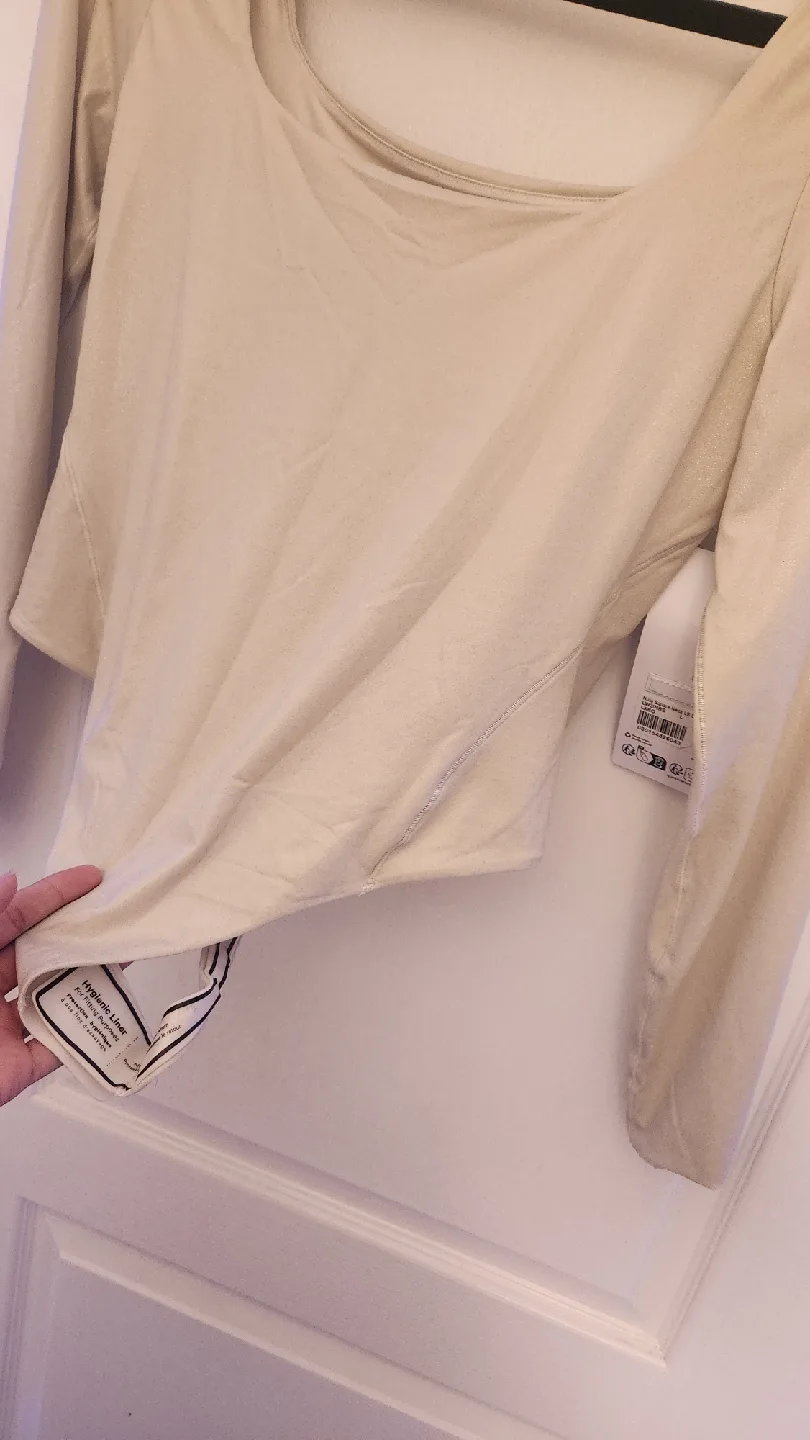 Lululemon Ultra-Soft Shimmery Square-Neck Bodysuit - Size L image indicator(6)