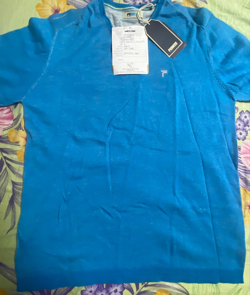 New Pioneer Blue Short Sleeve Sweater thumbnail