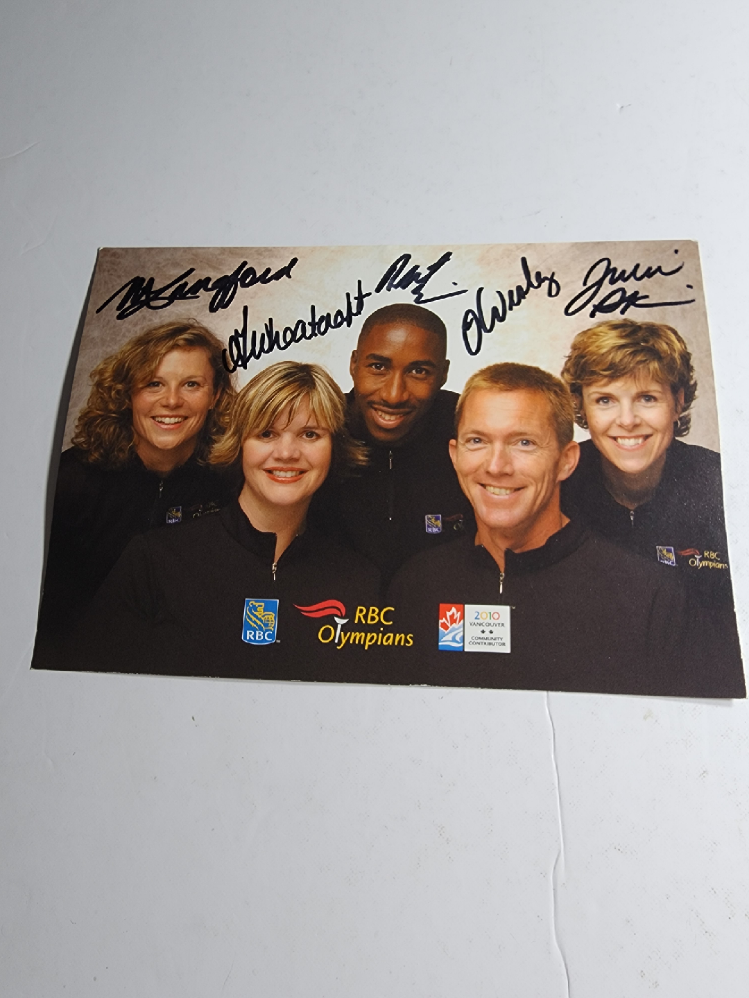 RBC Olympians signed card