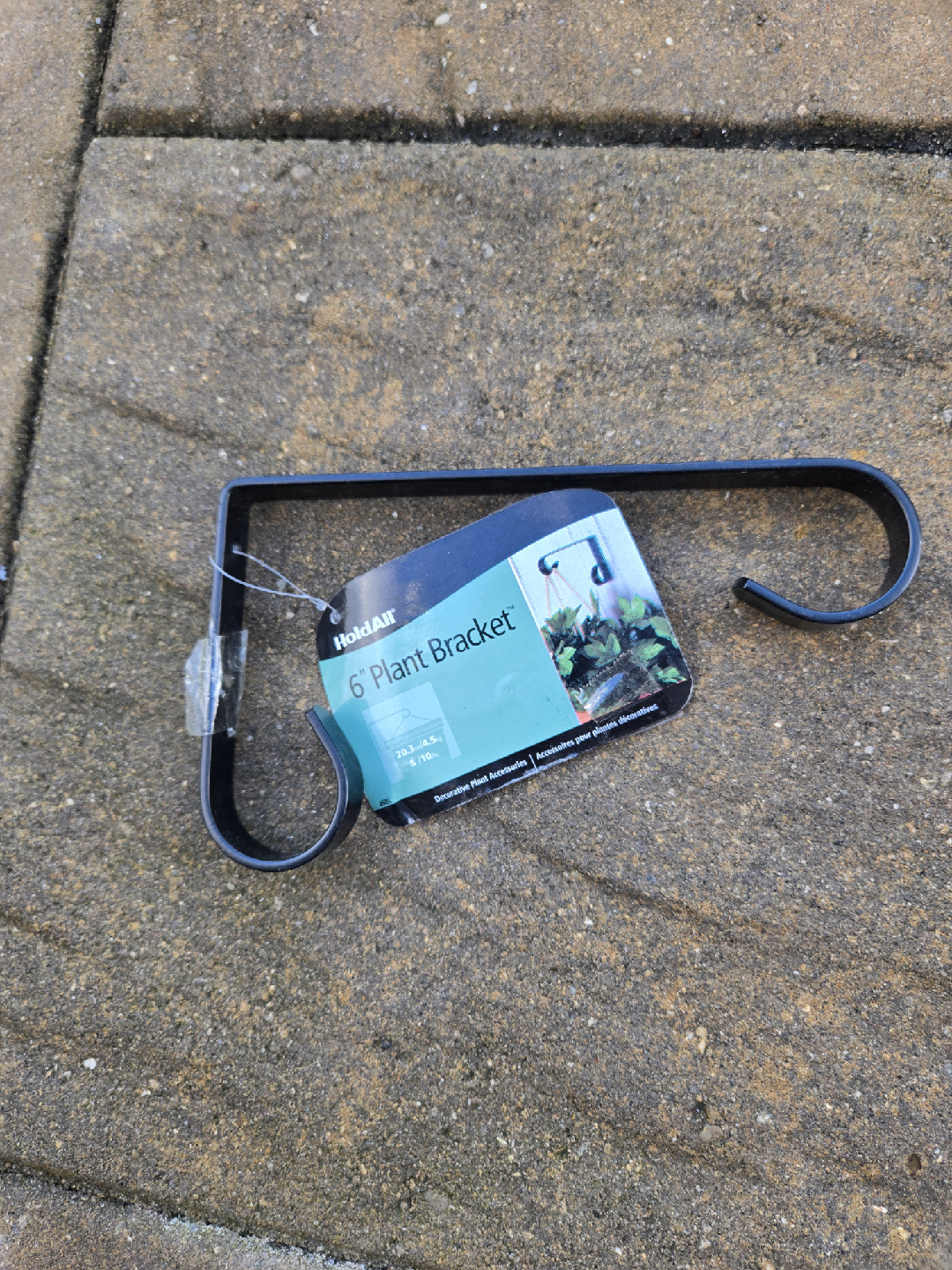 6" Black Meral Plant Bracket