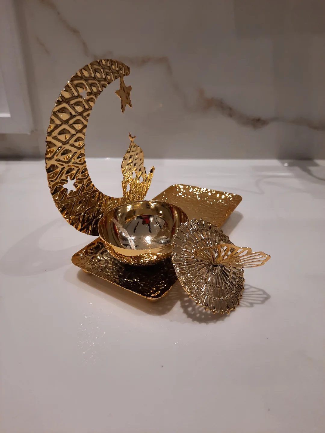 Gold Ramadan Decoration with Crescent Moon image indicator(3)