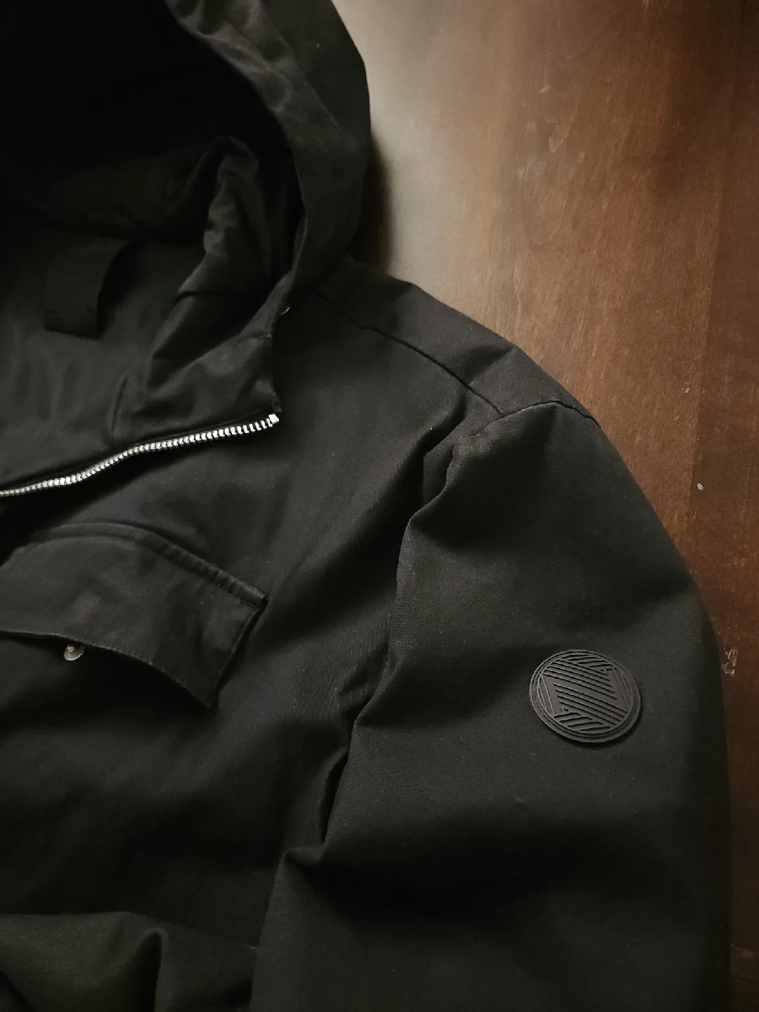 Noize Black Hooded Winter Coat - Size L image indicator(3)