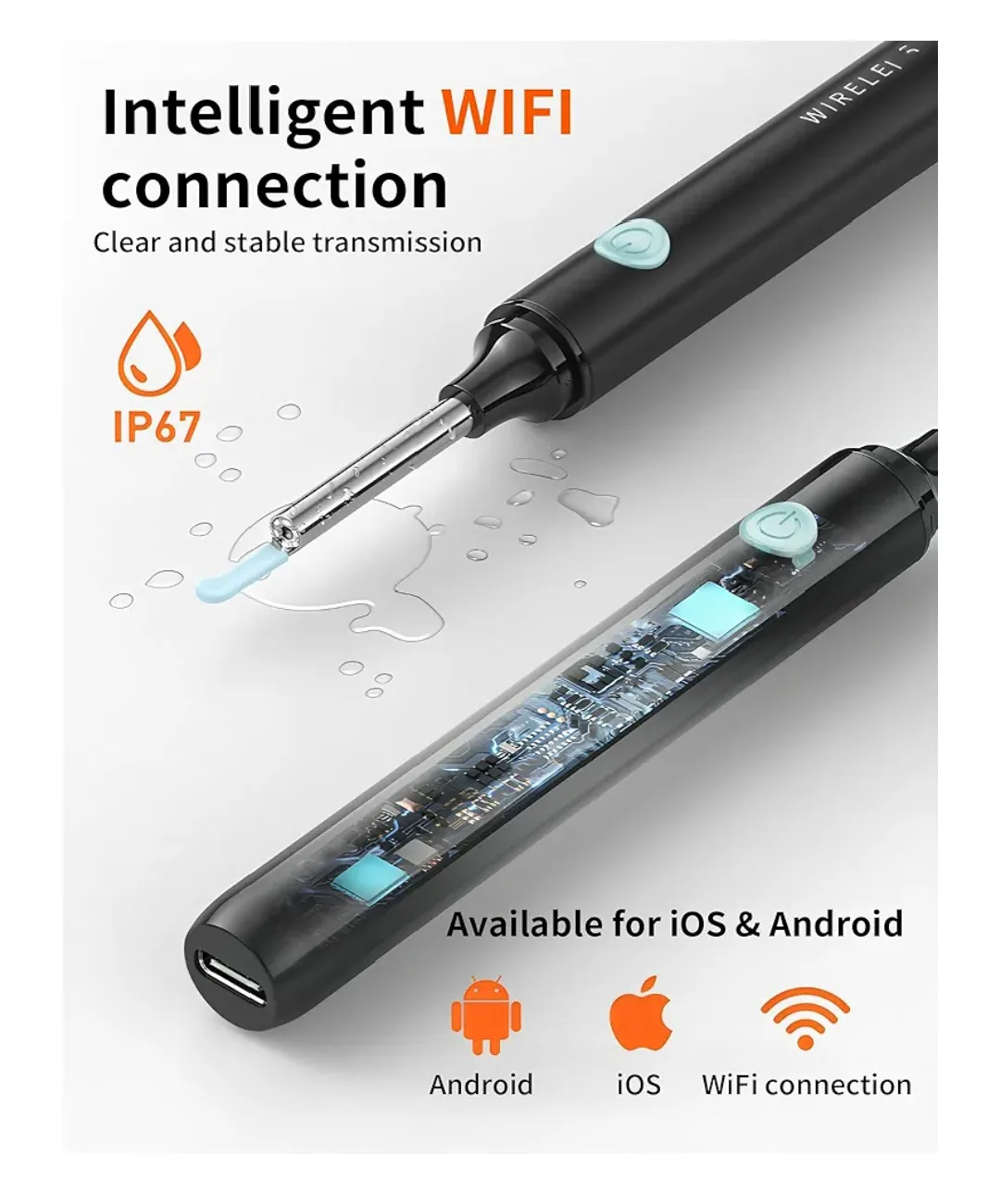 Ear Wax Removal Kit with Ear Camera with 6 LED Lights image indicator(5)