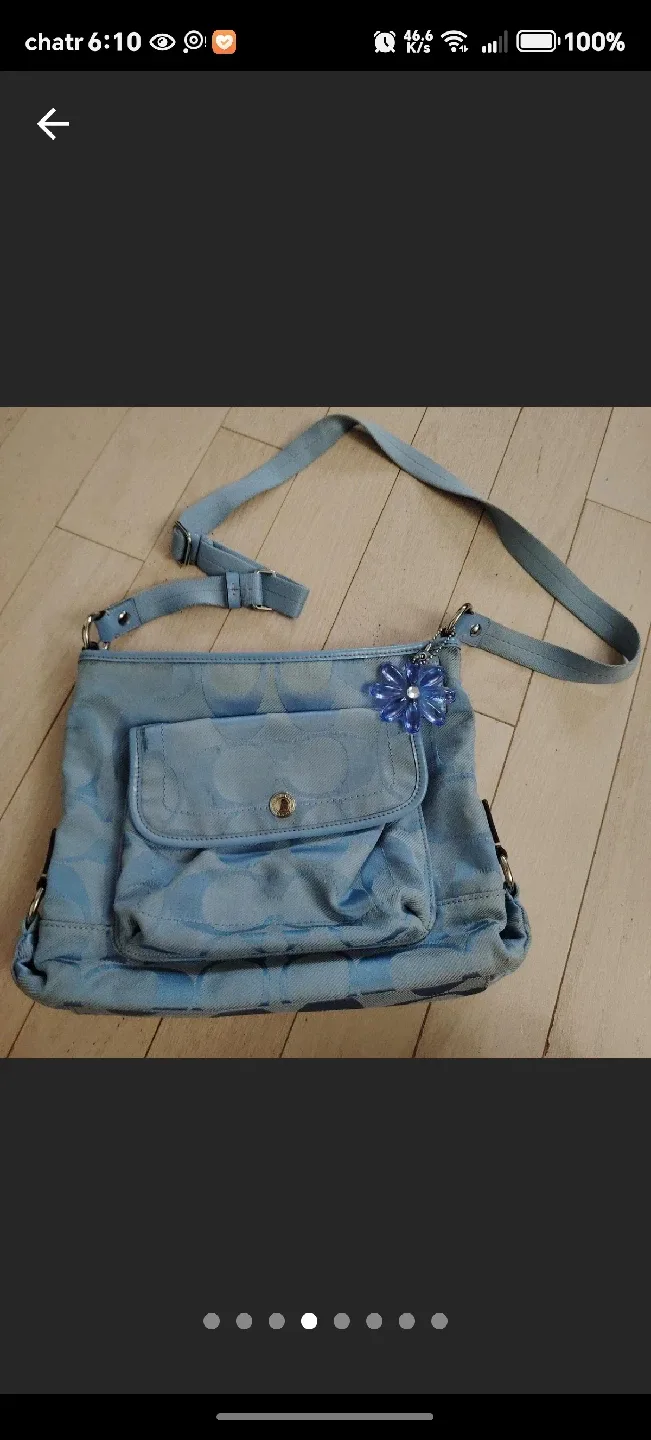 Coach Light Blue Shoulder Bag thumbnail
