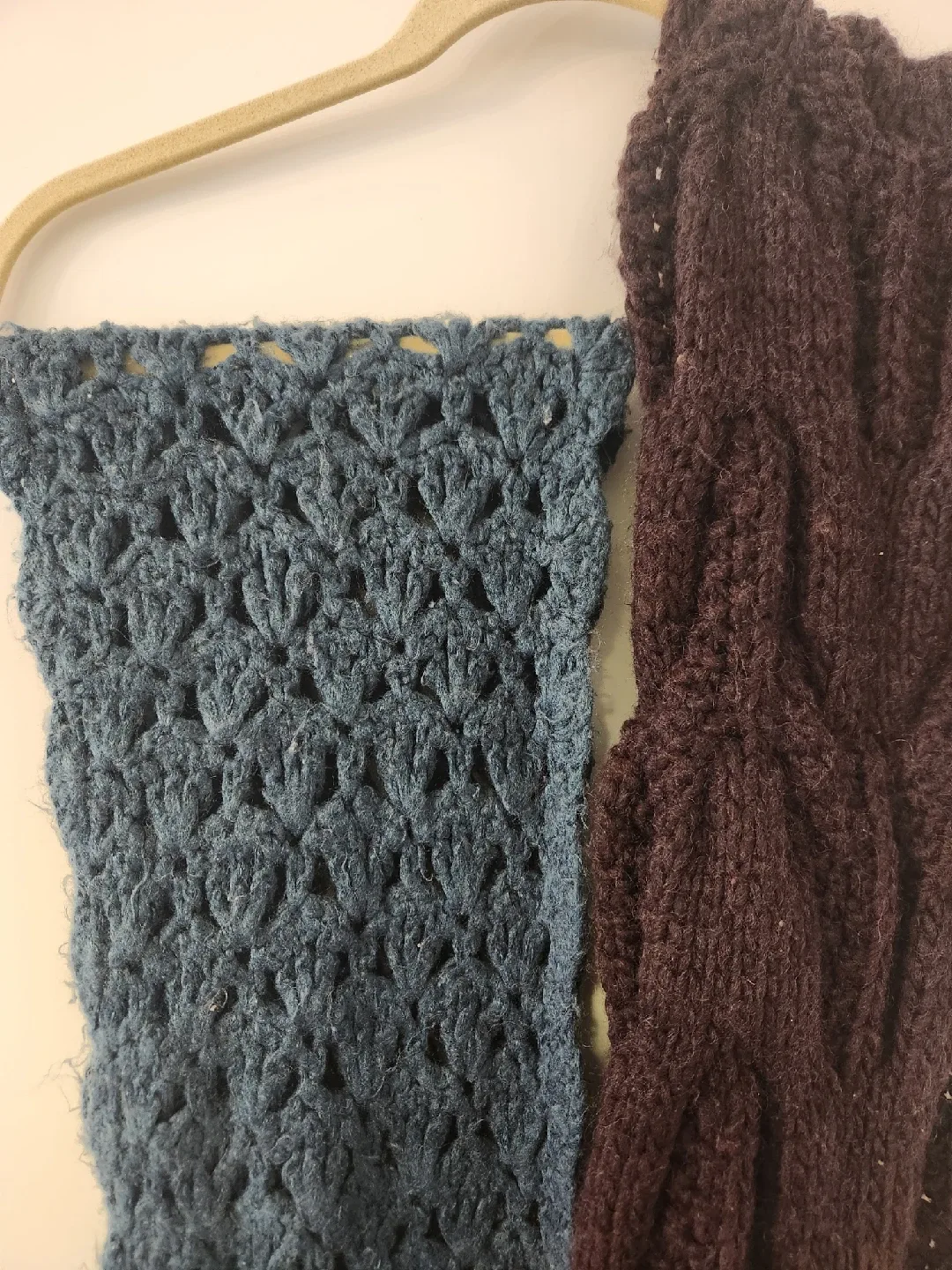 Knitted Scarves - Blue & Burgundy image indicator(3)