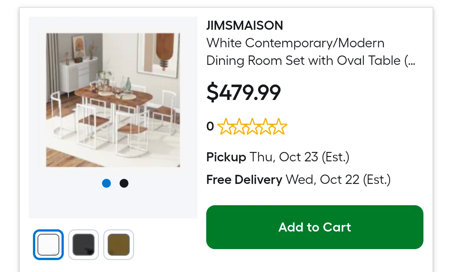 NIB 6 chairs only, contemporary dining set (*No table top) image indicator(7)