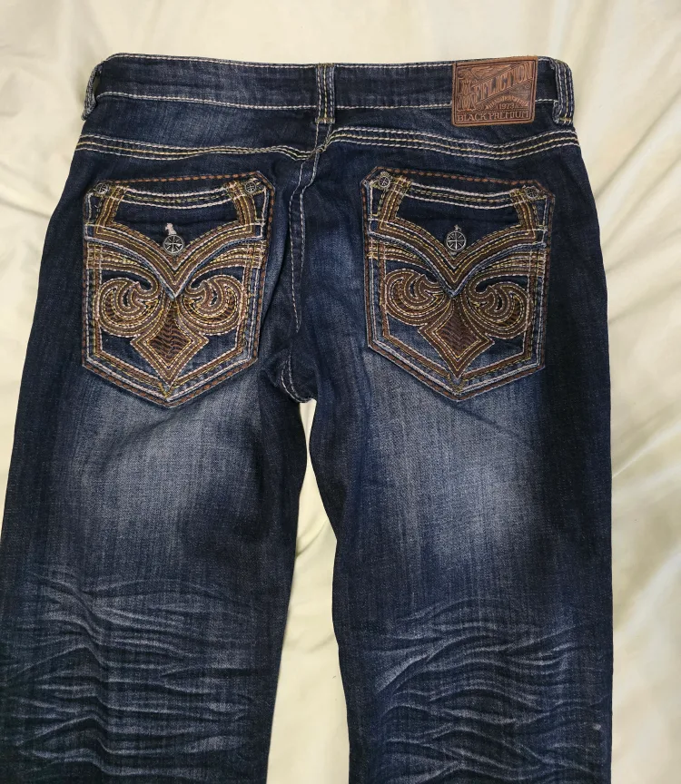 Affliction Jeans, Dark Wash, Distressed image indicator(2)